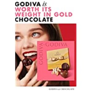 Godiva Chocolatier Assorted Chocolate Gift Box - Assorted Dark, Milk, White, Raspberry, Caramel, and Chocolate- Blue Ribbon Classic Gold Box - 36 pieces