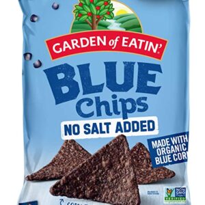 Garden of Eatin' Tortilla Chips, Blue Corn, No Salt Added, 16 oz. (Pack of 12) (Packaging May Vary)