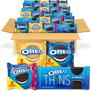 OREO Cookies Variety Pack, OREO Original, OREO Golden, OREO Double Stuf & OREO Thins, 56 Snack Packs