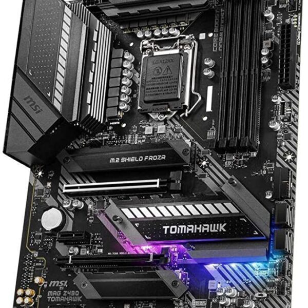 MSI MAG Z490 Tomahawk Gaming Motherboard (ATX, 10th Gen Intel Core, LGA 1200 Socket, DDR4, CF, Dual M.2 Slots, USB 3.2 Gen 2, Type-C, 2.5G LAN, DP/HDMI, Mystic Light RGB)