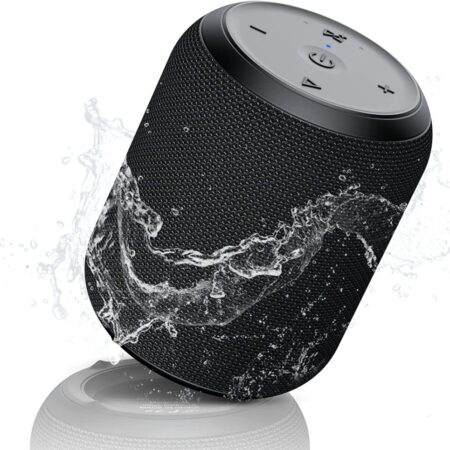 NOTABRICK Bluetooth Speakers,Portable Wireless Speaker with 15W Stereo Sound, IPX6 Waterproof Shower Speaker, Dual Pairs, Portable Speaker for Party Beach Camping