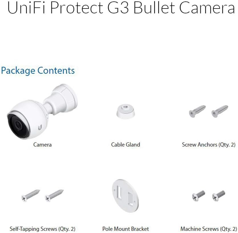 UniFi G4 Series UVC-G4-BULLET 4MP Outdoor Bullet Camera with Infrared (3-Pack) - Image 3